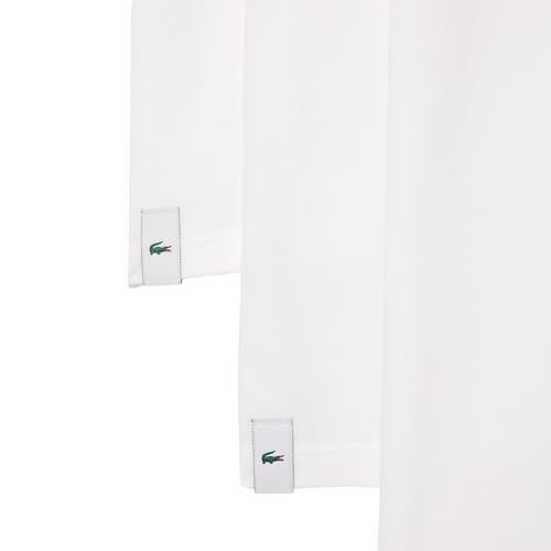 Lacoste Men's 100% Cotton Regular Fit Crew Neck Undershirt, 3-Pack4