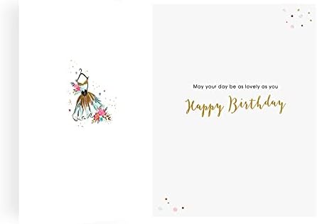 Luxury Beautiful Contemporary Birthday Card Wonderful Niece - 8 x 6 inches - Koko Designs, K70026