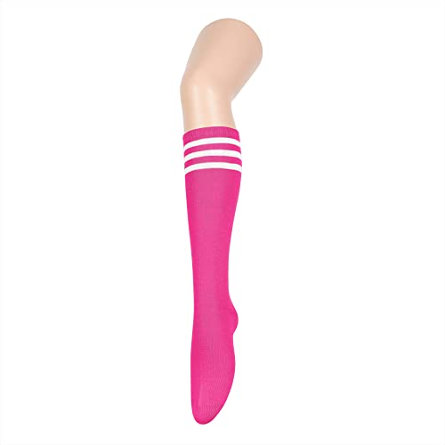 Image of Zando Knee High Socks for Women Striped Athletic Long Tall Tube Socks Outdoor Sports Casual Thigh High Stockings