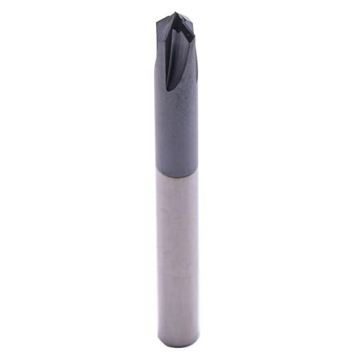 Image of 4 Flute 90 Solid Carbide Chamfer End Mill Set(5Pcs, 1 /4 inch), AlTiN Coated | 90 Chamfer Angle, 1 /4 inch Shank 2-1 /2 inch OAL, Single End, V Groove Router Bit, for Milling Alloy Steel, Carbon Steel, Cast Iron