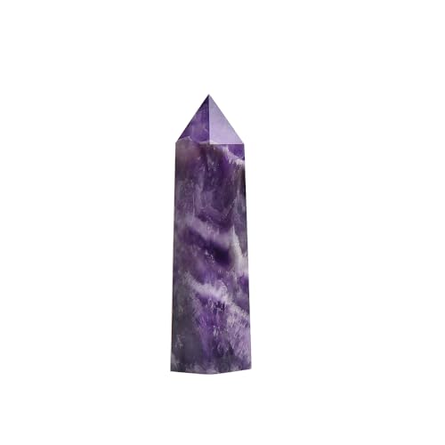 Image of Amethyst Natural Healing Crystal Wand Set - 2.4-2.8 inch Polished Gemstone Point Obelisk - Hexagonal Towers for Reiki Energy, Chakra Balancing, Meditation & Home Office Decor - Spiritual Gifts for Women