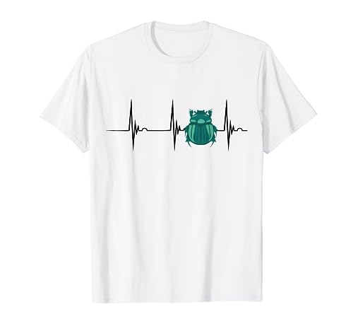 Heartbeat EKG Pulso Insect Lover Entomology Bug Dung Beetle Camiseta