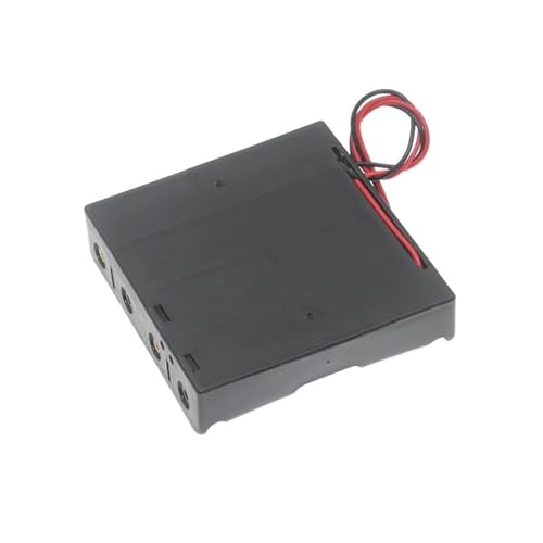 Boîtier piles 18650 noir avec fente de rangement unique pour fixation murale
