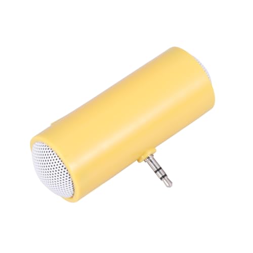 Hemobllo Mini Altavoz Portátil con Conector para Tablet y Teléfono Altavoz Estéreo Ligero sin Batería Diseño Compacto Amarillo para Uso Exteriores