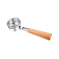 Kompatibel for Breville BES058NP, Dual-Boiler, 58 Mm Edelstahl-Kaffee-Bodenloser Siebträger, Nackter Filter(BES92 Beech wood) – Ansicht 1