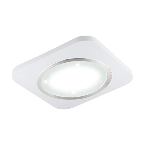 Preisvergleich Produktbild EGLO PUYO-S Aufbauleuchte Stahl 28 W, weiss, nickel-matt