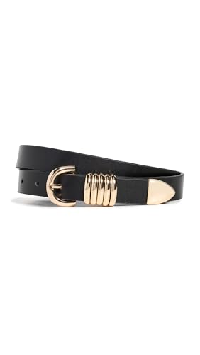 Black 5-Ring Slim Belt