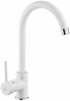 High Quality Designer High-Pressure High J Spout Monobloc Kitchen Sink Mixer Tap Kitchen Sink Mixer Tap – Color: White Granite Series: MILIN