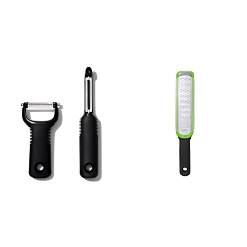 OXO Good Grips 2-Piece Peeler Set - Swivel and Julienne & Good Grips Etched Zester and Grater - image 1