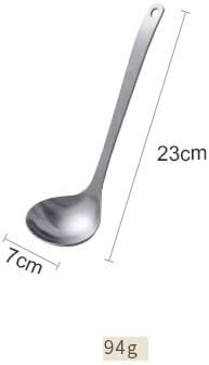 Silverware Flatware Set, 1/4/6/8/10/12 Pieces Japanese Long Handle Hot Pot Spoon Household Soup Shell Drawing Soup Spoon Large Spoon Porridge Spoon(6 Pieces)