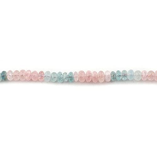 Morganite perles rondelles 7mm-8mm pour fabriquer vos bijoux d'été romantiques faits main