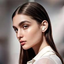 Woman wearing a HOCO EQ25 earbud