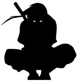 CoolSource - Naruto Shippuden Itachi Uchiha Vinyl Decal Black 3.5" - Sticker for Laptop, Car, Wall Art