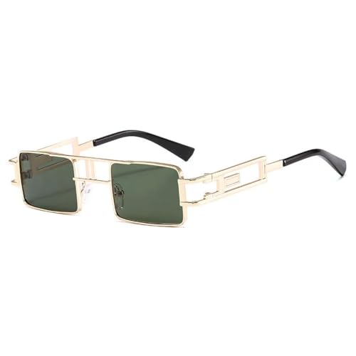 Lunettes de soleil rectangulaires rétro punk steampunk homme femme