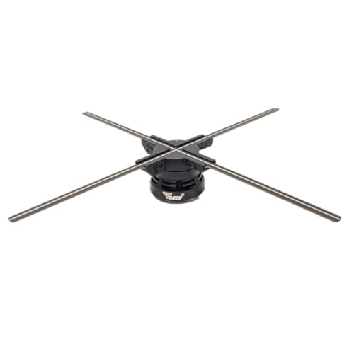 Image of TONZO 56 cm 3D Hologram Fan Display | 4 Blade LED Holographic Advertising Display with 672 LEDs, 2400 Pixel, Wi-Fi Bluetooth App Control, Wall Mount Display for Shop, Mall, Retail Promotion & Events