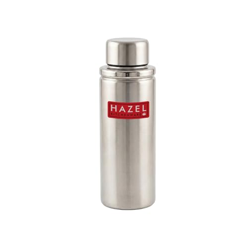 Image of HAZEL Stainless Steel Water Bottle, 700ml | Single Wall Fridge Bottle | Leak-Proof & Lightweight Metal Flask for Office, School, and Gym