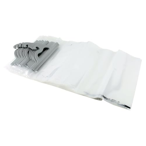 Monaco Hanging Storage Bags, 10-pack of 14 x 21-inch Clear Plastic Bags for Classroom, Library, and Pharmacy Use