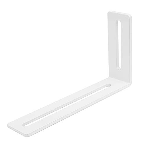 Eoere 10 Pcs 5½ Inch White Adjustable L-Shape Corner Brace With Slot cover