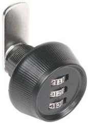 Keyless Combination Cam Locks: For 27/32 in Material Thick, 3/4 in Mounting Hole Dia, Straight - 1 Each