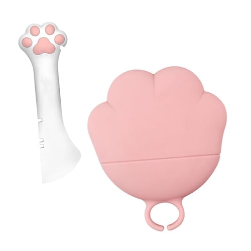 TOYANDONA 1Set Pet Feeding Spoon Multifunctional Spatula Can Opener with Durable Food Can Cover for Easy Pet Food Storage and Feeding Spoon Lid Combination