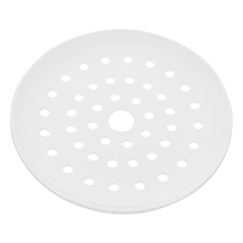 Yardwe Ceramic Steamer Plate 7.87 Inch with Air Holes for
