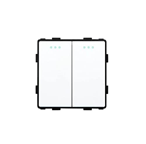 Luxus-Time Serientaster zweifacher Taster Modul Impulstaster Wipptaster mechanisch Kipptaster Lichtschalter für Relais UP Weiß