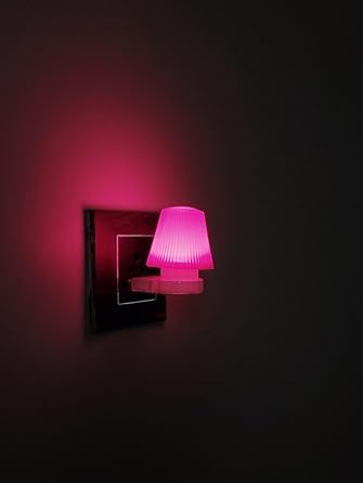 Image of GURUSOAMI Small lamp Type 2 Pin Night Lamp 0.5 Watt Plug & Play Bulb for Bedroom, Living Room, Zero Watt Light Direct Socket use for Night (Blue /Pink, 2.0, Count)
