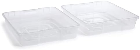 Rubbermaid Tray for 71 Qt Cleverstore Clear Plastic Storage Bins, Pack of 2, Clear Plastic Tray with Built-In Handles, Maximize Storage, Great for Small or Delicate Items