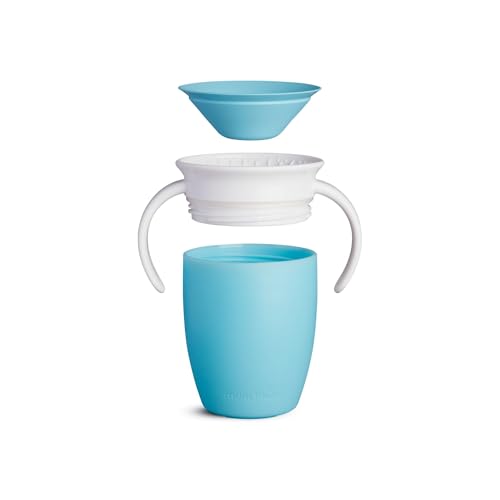 Image of Munchkin Miracle Drip Cup 360 with Handles and Lid 200 ml - Blue
