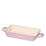 Riess, 0049-006, Bratpfanne 26/17, CLASSIC - BUNT/PASTELL, Farbe Rosa, Maße 26 x 17 cm, Höhe 5.0 cm, Emaille, Induktion