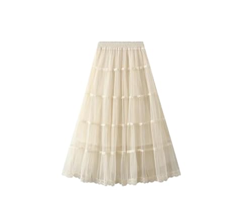Women Beading Tiered Maxi Skirt Women High Street A Line High Waist Long Skirts