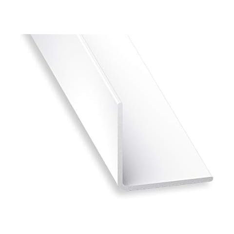 PVC Equal Angle White Corner Trim - 60mm x 2mm x 1m Cover