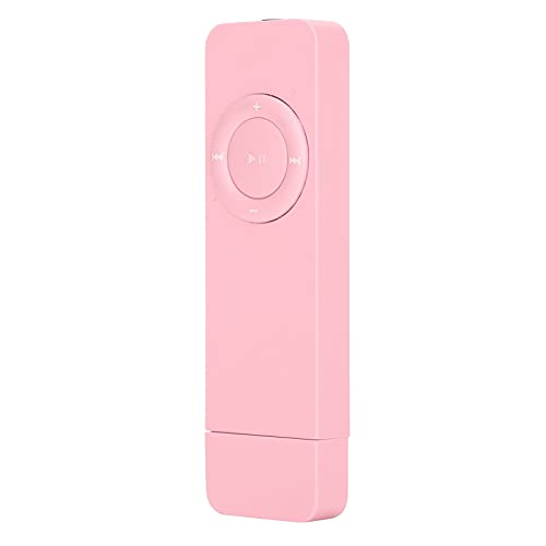 MP3MP4 Players, MP3 Music Player Portable Music Media MP3 Player Com Cordão para Ouvir Música (Rosa)