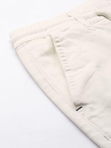 Image of The Indian Garage Co Men Slim Fit Solid Mid-Rise Chinos