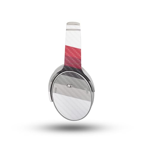 Image of Carbon Fiber Headphone Skin Compatible with Bose QuietComfort Headphones (2023) - Slant Stripes - Premium 3M Vinyl Protective Wrap Decal Cover - Easy to Apply | Crafted in The USA by MightySkins