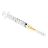 Atsuhut 2ml(2.5ml) Lab Syringes with 25 Gauge 1 Inch Needles for Liquids - 2cc Luer Lock Syringe and Needle Individually Wrapped, Pack of 5