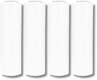 PSBM White Machine Stretch Wrap, 20 Pack, 20 Inch x 5000 Feet, 80 Gauge, Plastic Cling Dark Color Stretch Film Rolls for Packaging Packing Pallets