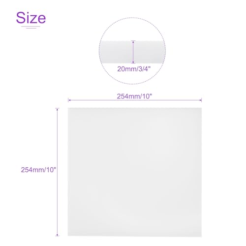 Image of DMiotech 10 x 10 x 3 /4 Inch Plastic UHMW Sheets, Ultra High Molecular Weight Polyethylene, Opaque White Polyethylene Board for Automotive, Chemical, Manufacturing, DIY Home Kitchen