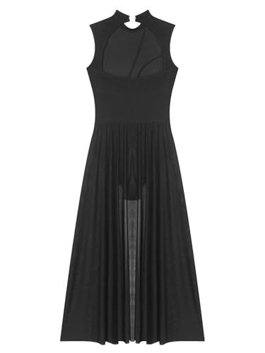 Lyrical Dance Dress for Women Sleeveless Long Lyrical Dance Costumes Modern Contemporary Dancewear
