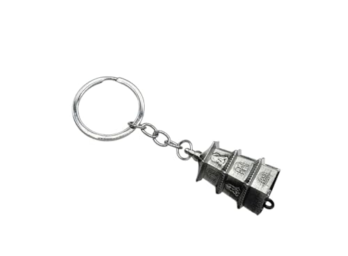 Image of Classic Antique Tibetan Temple Bell Shaped Keyring for Gift Gaurdian bell for Car Bike Bags Metal Key ring Key Chain Bag Charm Gift