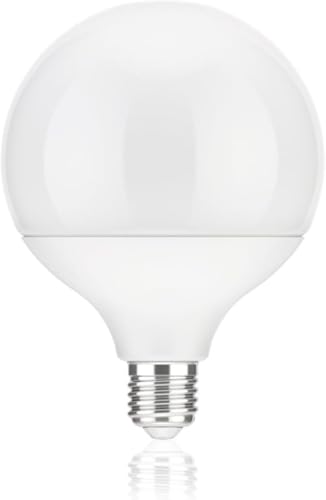 Bratek 1 Lampadina Led E27 Luce Naturale 4000k 24w 2045 Lumen - Lampadina Globo LED E27 Grande G125 - Lampada Globo Equivalente 175w a Incandescenza o 150w Alogene