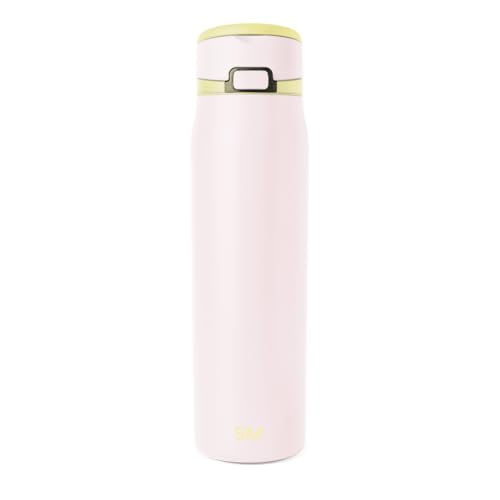 Image of Simple Modern Water Bottle with Straw & Handle | 30oz | Cream | Mesa Loop Insulated Water Bottle for School, Sports, Travel | Leak Proof, Stainless Steel | Coconut Cream Mix