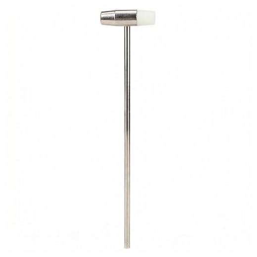 Jewelry Hammer With Dual Head Steel And Nylon Tip For Watch Repair Metal Stamping Bezel Seating Craft Bench Use Slim Handle Silver 1pc