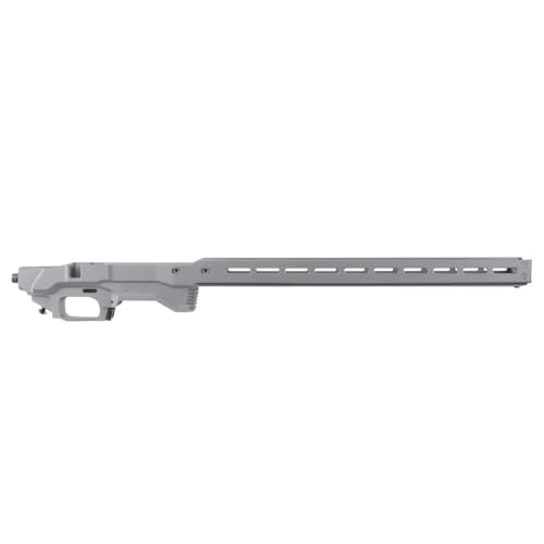 MDT Acc Savage LA CIP 3.857 RH Gray Chassis, Precision Rifle Chassis System, Gray Finish (104727-GRY)