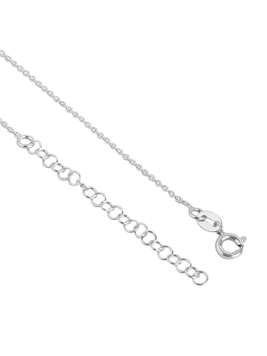 Image of Carlton London Womens 925 Sterling Silver Dangling Infinity & Solitaire with Rhodium Plated Double Chain Necklace