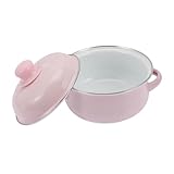 Marmite à soupe : cette marmite en émail peut la chaleur et rester isolée pendant une longue période, marmites avec couvercles