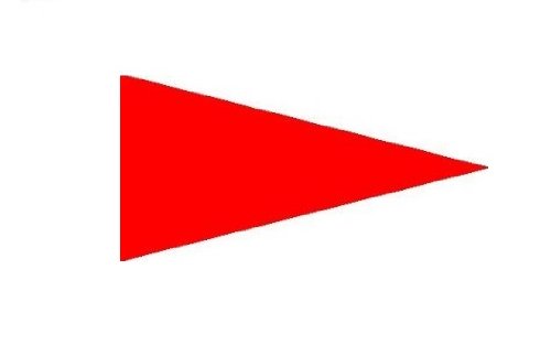 6 ft. Orange Pennant Bicycle Safety Flag with Rear Axle Mounting Bracket