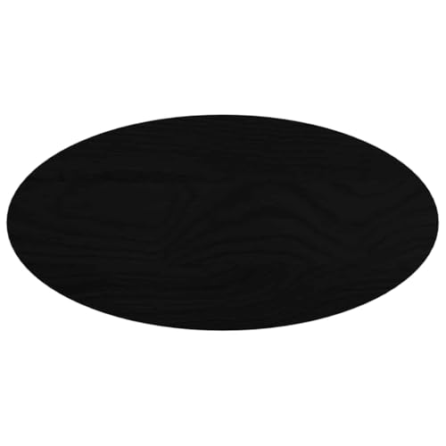 vidaXL Tischplatte Dunkelbraun 80x40x2 cm Massivholz Eiche Oval, Couchtischplatte, Ersatztischplatte, Holztischplatte, Beistelltischplatte