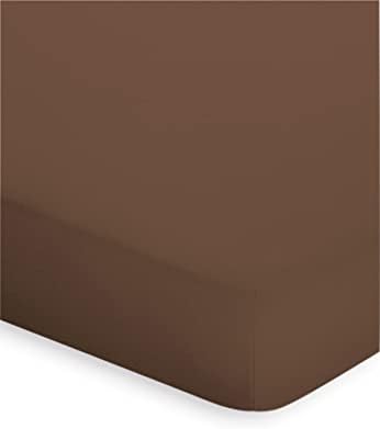 Bassetti Fitted Sheet, Cotton, Brown, 180x200 200x220