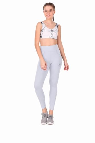 Image of Women High Waist 4-Way Stretchable Ankle Length Jeggings | Soft Lycra Gym Yoga Workout Tights for Women